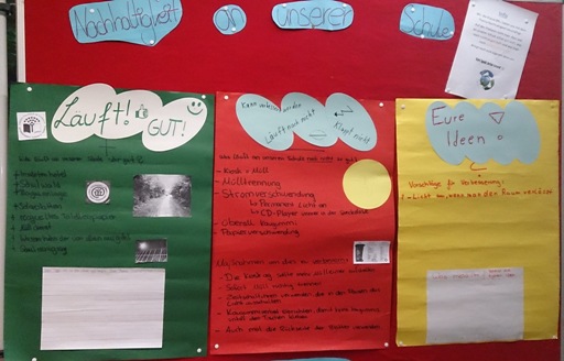 Plakat zum Thema Nachhaltigkeit